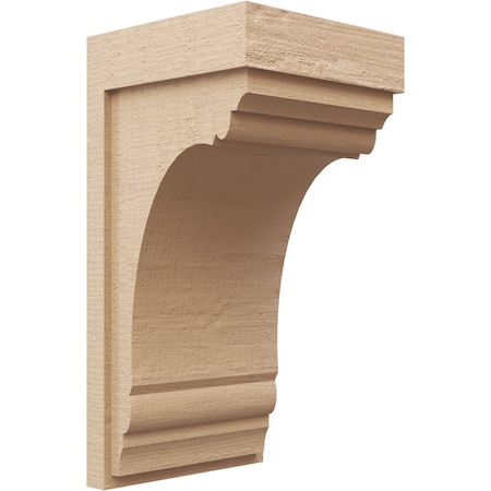 Ekena Millwork 12"W x 12"D x 24"H Wide Warren Rough Cedar Woodgrain TimberThane Corbel, Primed Tan CORUR12X12X24WARRCPR